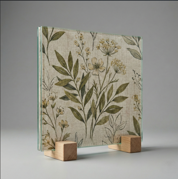 Fabric Laminated Glass (Designer Laminated Glass) – Stylish Decorative Safety Glass for Interiors
